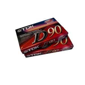 NEW TDK D90 Blank Audio Cassette Tapes 2 Pack Lot Sealed High Output IECI Type I
